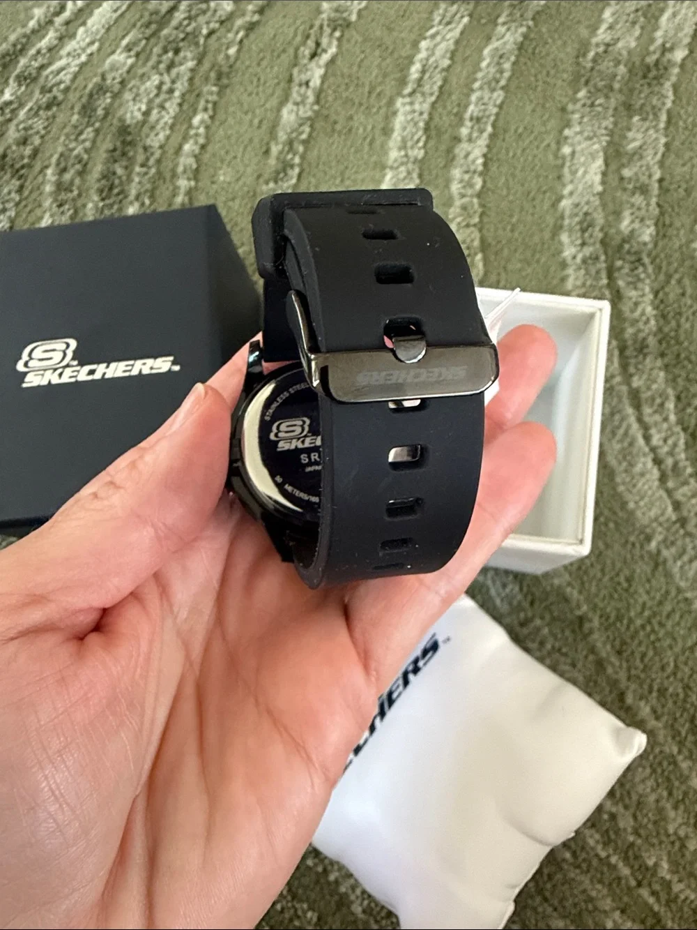 Skechers Black Sport Strap Watch with Matte Case